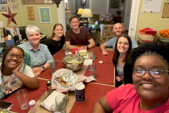 Pictured: Dessy, Candace, Victoria, Colin, Seth, Megan, and Kiara.